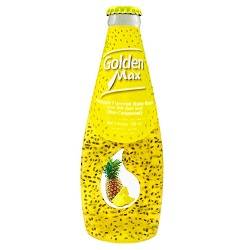 گلدن مکس نوشیدنی تخم شربتی آناناس شیشه 290 میل